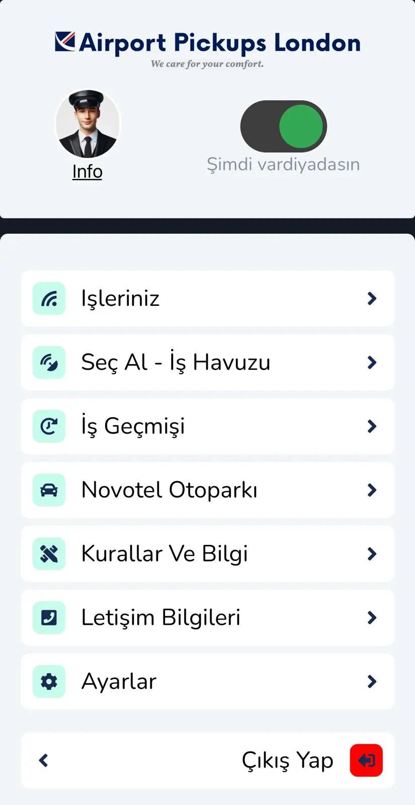Aiport pickups-london drivers-app